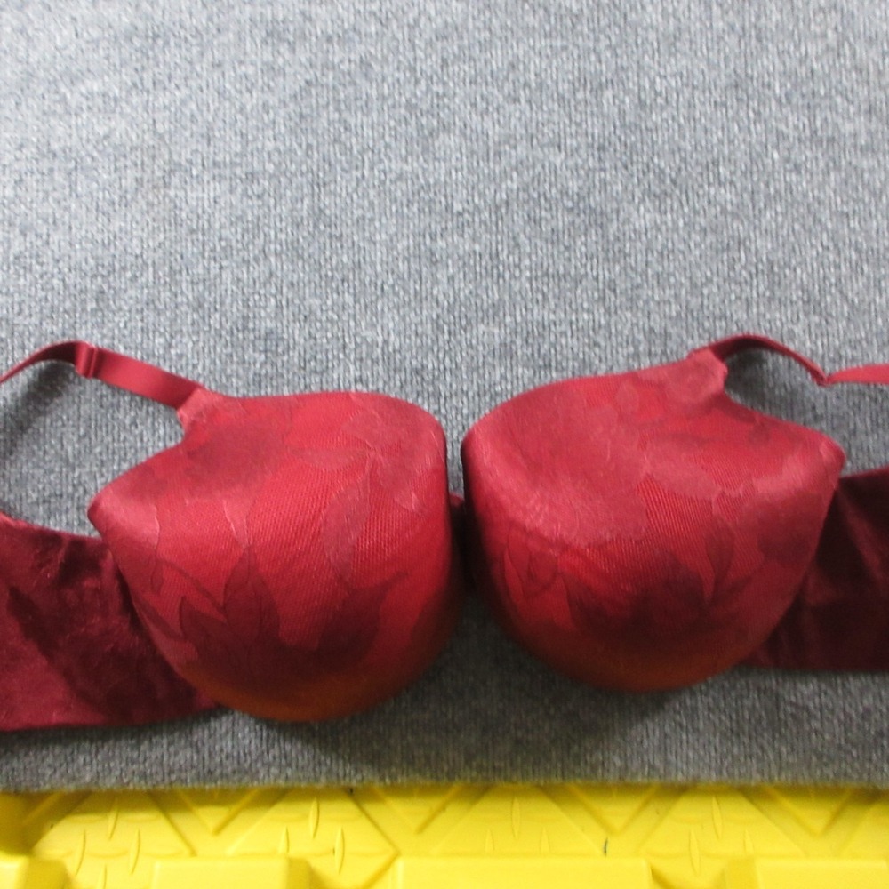 Cacique Backsmoother Lightly Lined Full Coverage Bra Womens 42DDD Red Underwire